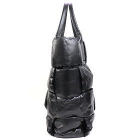 Bottega Veneta Intrecciato Squash Tote Black Handbag Maxi Cassette - Picture 3 of 13